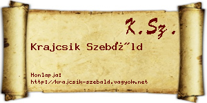 Krajcsik Szebáld névjegykártya